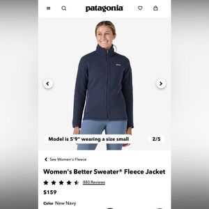 Patagonia women’s medium zip up